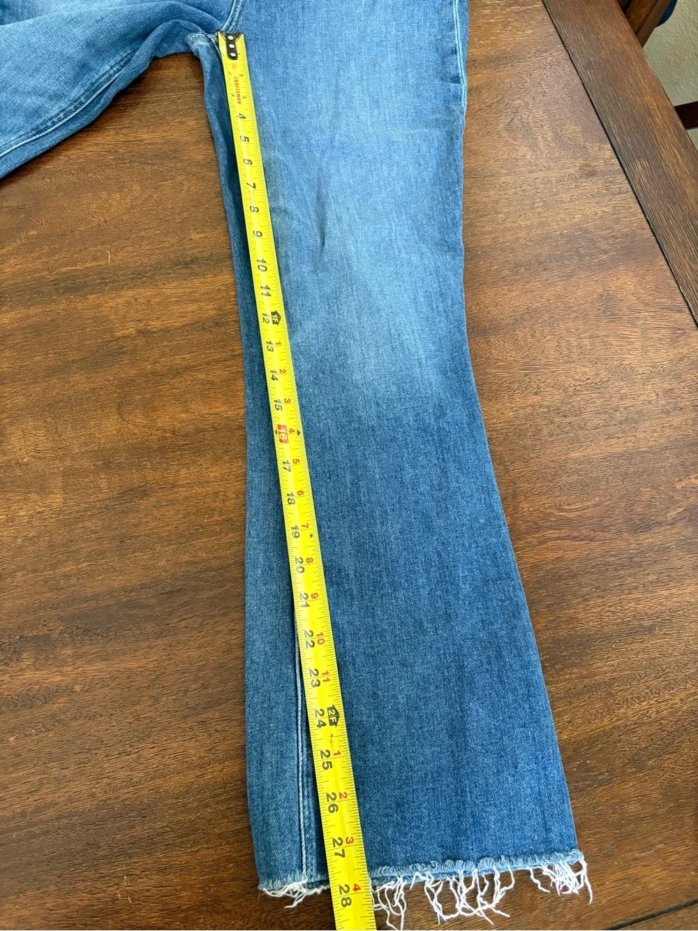 Paige Claudine High Rise Distressed Ankle Flare Raw Hem Jeans Size 31 - Picture 14 of 15